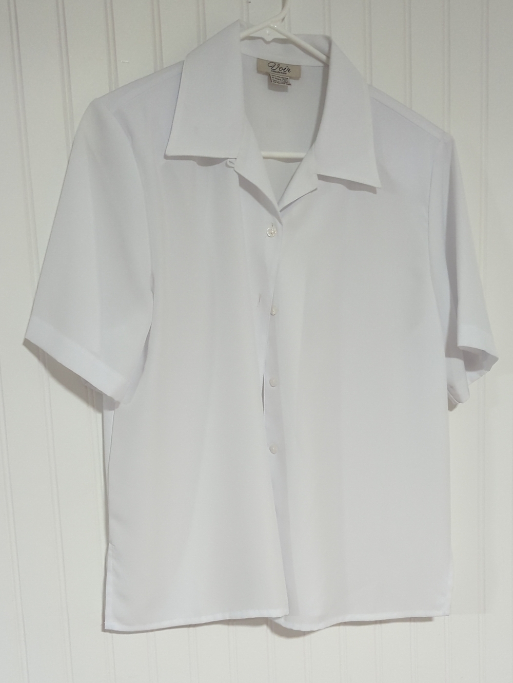 Voxi Women's White Short-Sleeve Button-Down Shirt